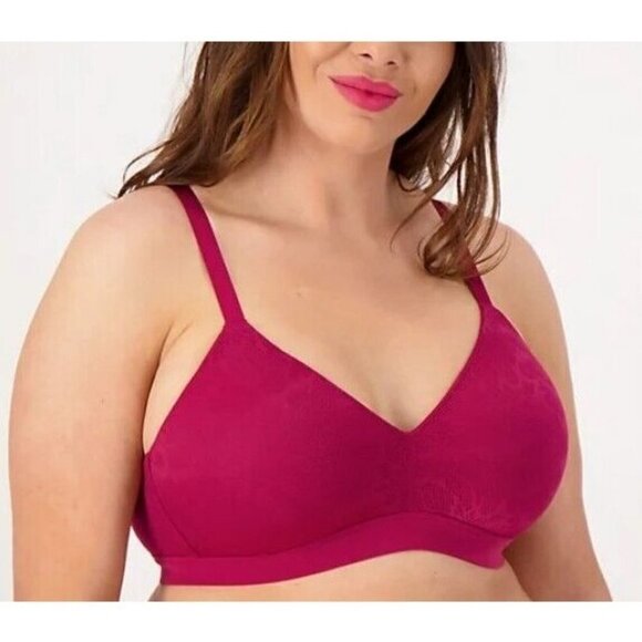 All Worthy Hunter McGrady Other - All Worthy Brushed Micro and Lace Bralette Beet Red, Size 1X
